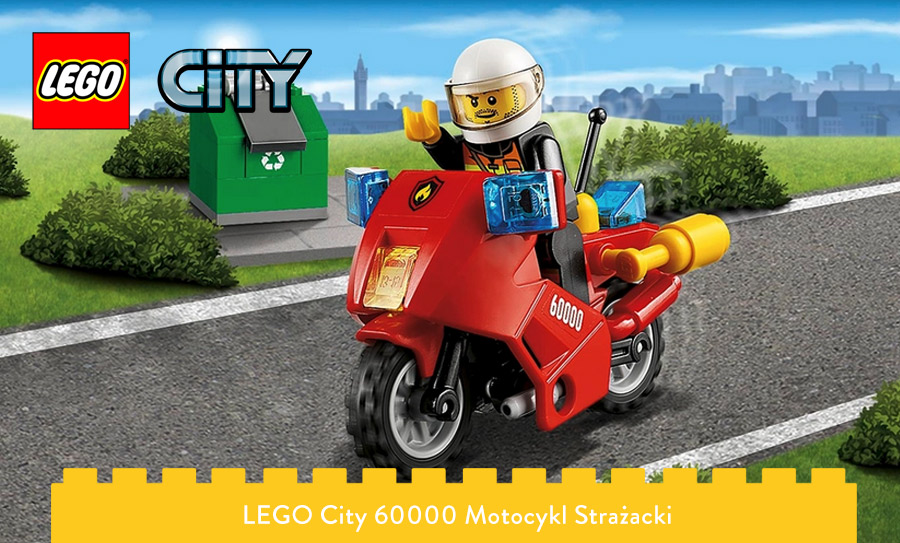 Motocykl strażacki z LEGO