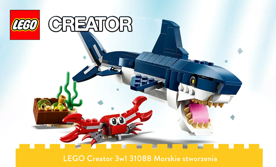 Rekin z klocków LEGO