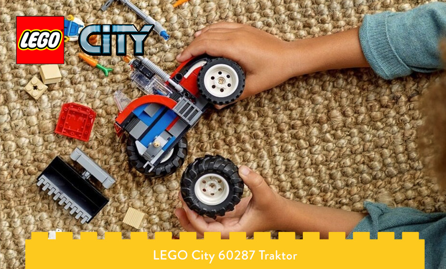 zabawa traktorem z LEGO