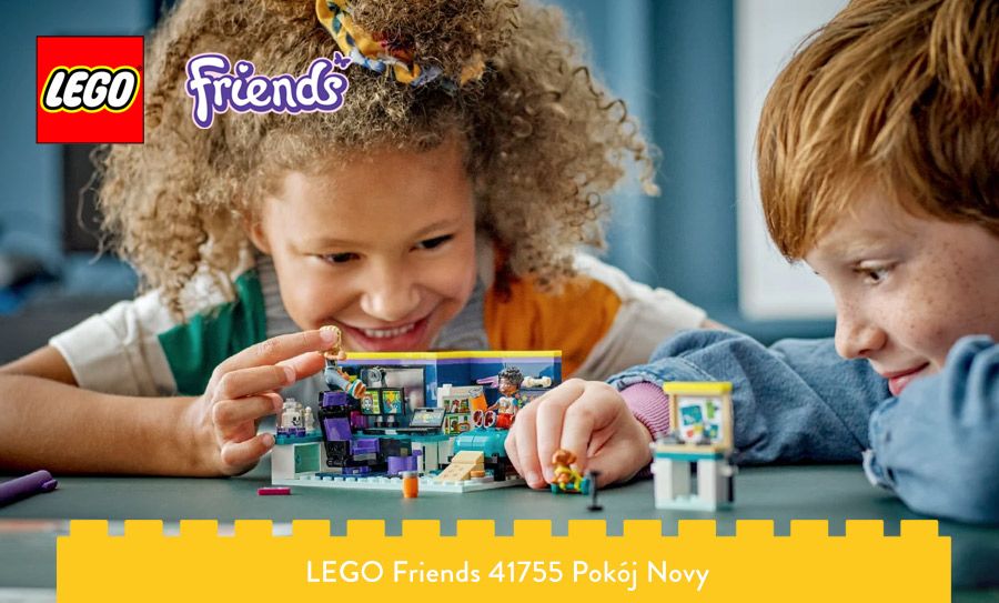 Dzieci bawiące się pokojem Novy z LEGO Friends