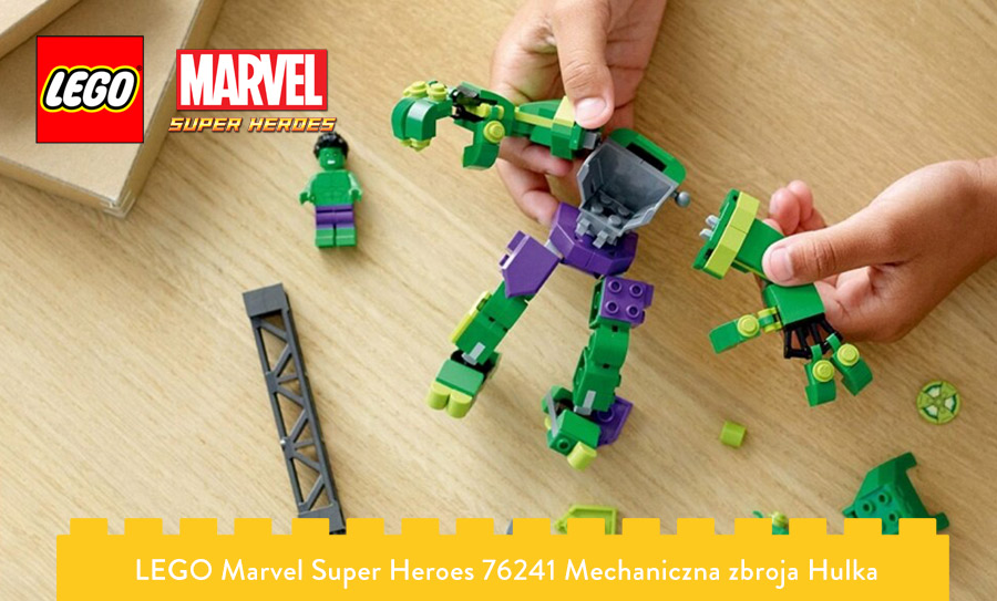 Mechaniczna zbroja Hulka z LEGO MARVEL