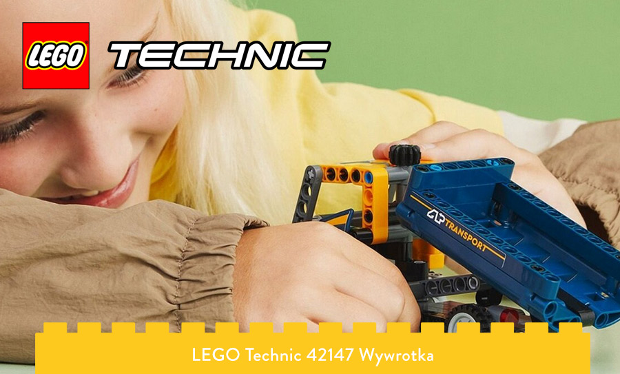 Dziecko bawiące się LEGO wywrotką 42147