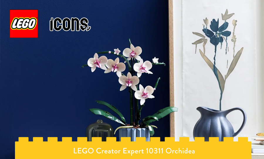 Kwiatki z LEGO na półce - LEGO Orchidea