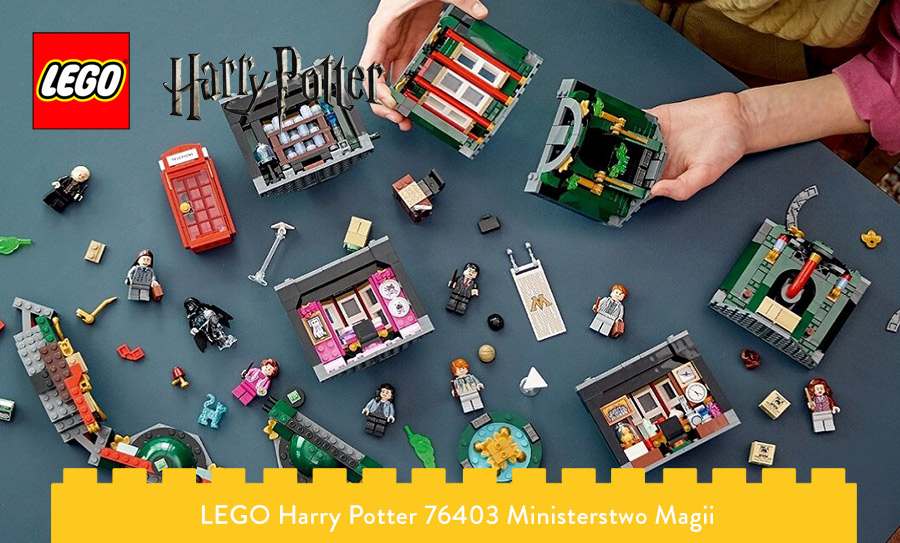rozłożony zestaw LEGO Harry Potter Ministerstwo Magii