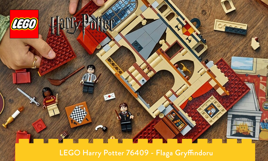 Budowanie zestawu LEGO Harry Potter Flaga Gryffindoru