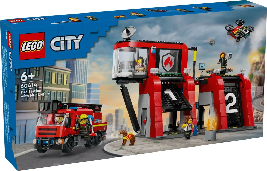 LEGO City 60414 Remiza strażacka z wozem strażackim